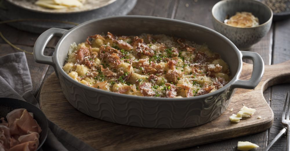 Recipe for Cheesy Scalloped Potato Gnocchi