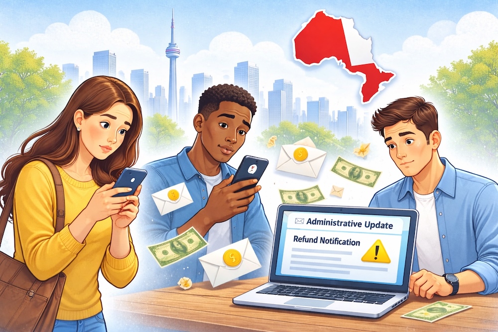 Ontario Refund notification