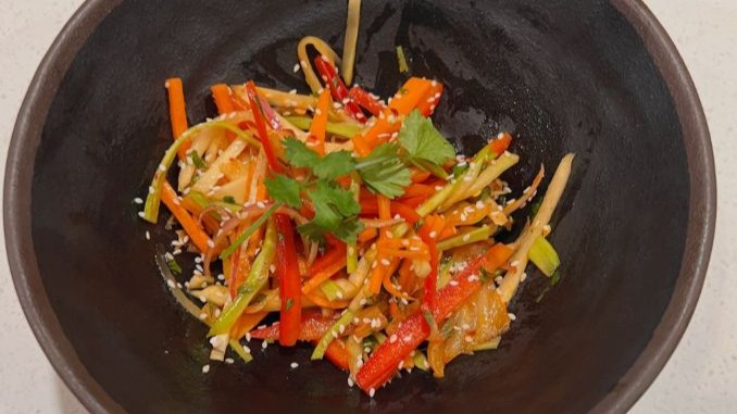 Recipe for Asian-Inspired Sesame Stem Salad
