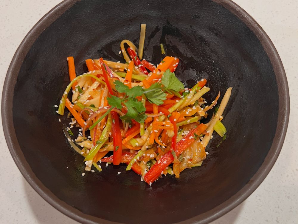 Recipe for Asian-Inspired Sesame Stem Salad