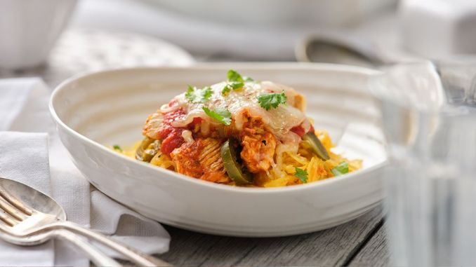 Recipe for Spicy Chicken Enchilada Spaghetti Squash