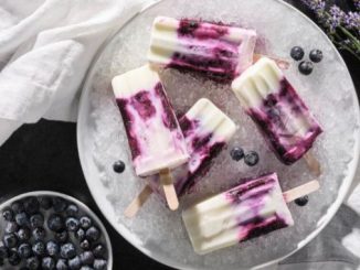 Recipe for Blueberry Lavender Yogurt Popsicles