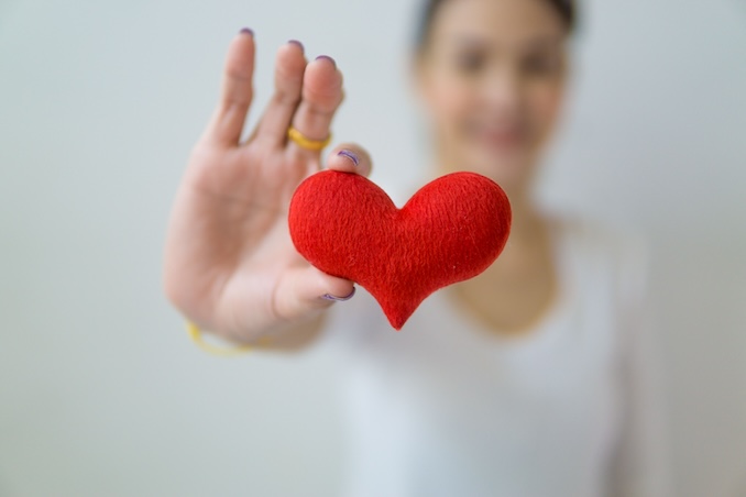 Heart made of cloth