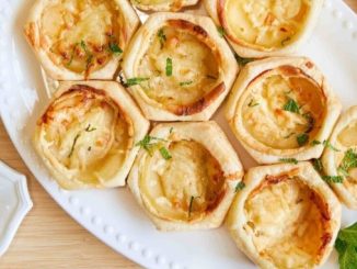 Recipe for Two-Bite Poached Pear Cheese Tarts